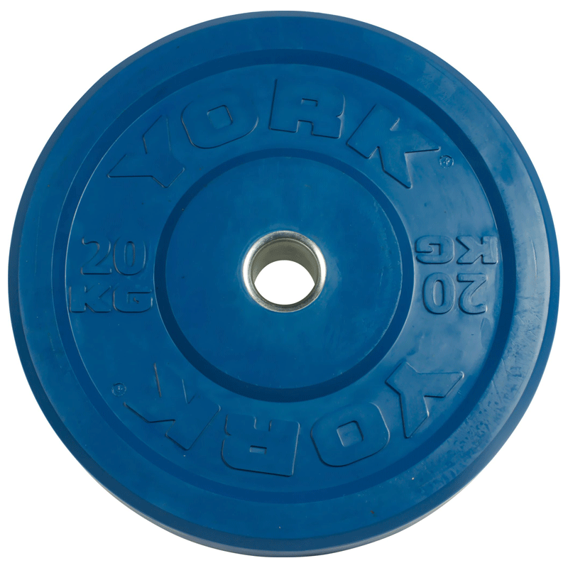 York Barbell | Solid Rubber Training Bumper Plates - Color - Kilos - XTC Fitness - Exercise Equipment Superstore - Canada - Training Bumper Plates