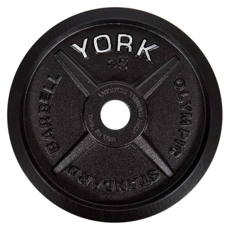 York Barbell | Olympic Plates - "Legacy" Precision Milled - XTC Fitness - Exercise Equipment Superstore - Canada - Calibrated Steel Plates