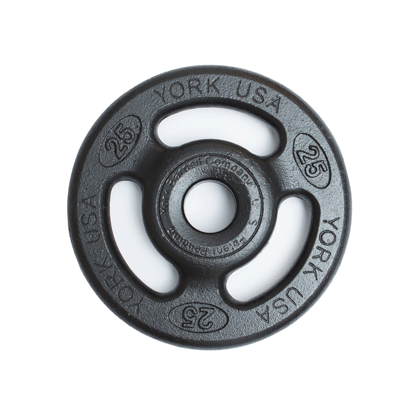 York Barbell | Olympic Plates - ISO-Grip Composite Steel - XTC Fitness - Exercise Equipment Superstore - Canada - Cast Iron Olympic Plates