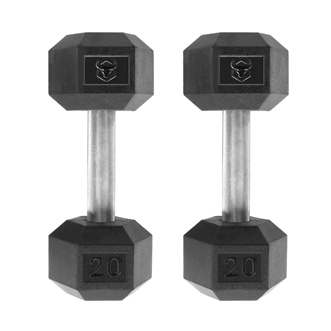 Iron Bull | Rubber Hex Dumbbells & Sets (LB) - XTC Fitness - Exercise Equipment Superstore - Canada - Rubber Coated Hex