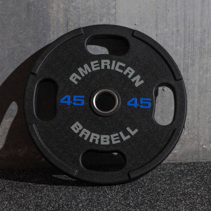 American Barbell | Olympic Plates - Urethane Coated - XTC Fitness - Exercise Equipment Superstore - Canada - Rubber Coated Olympic Plates