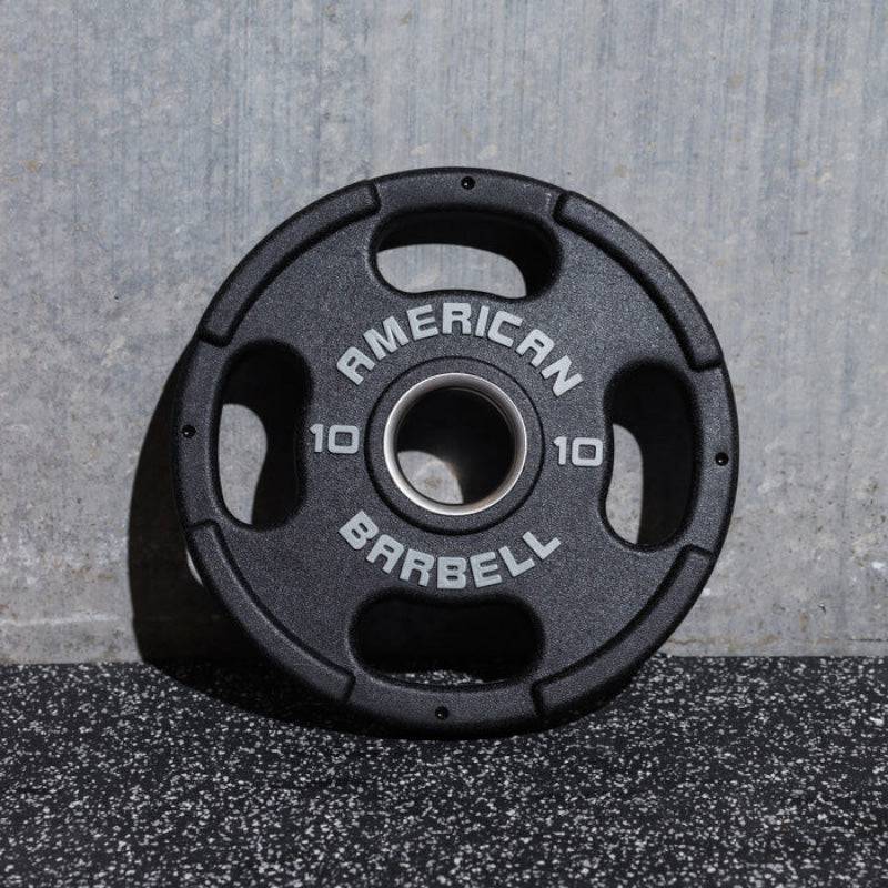 American Barbell | Olympic Plates - Urethane Coated - XTC Fitness - Exercise Equipment Superstore - Canada - Rubber Coated Olympic Plates