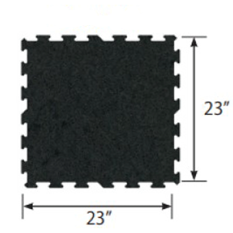 Ecore Athletic | Basic Fit - Interlocking Tile - Basic Black - XTC Fitness - Exercise Equipment Superstore - Canada - Interlocking Tile