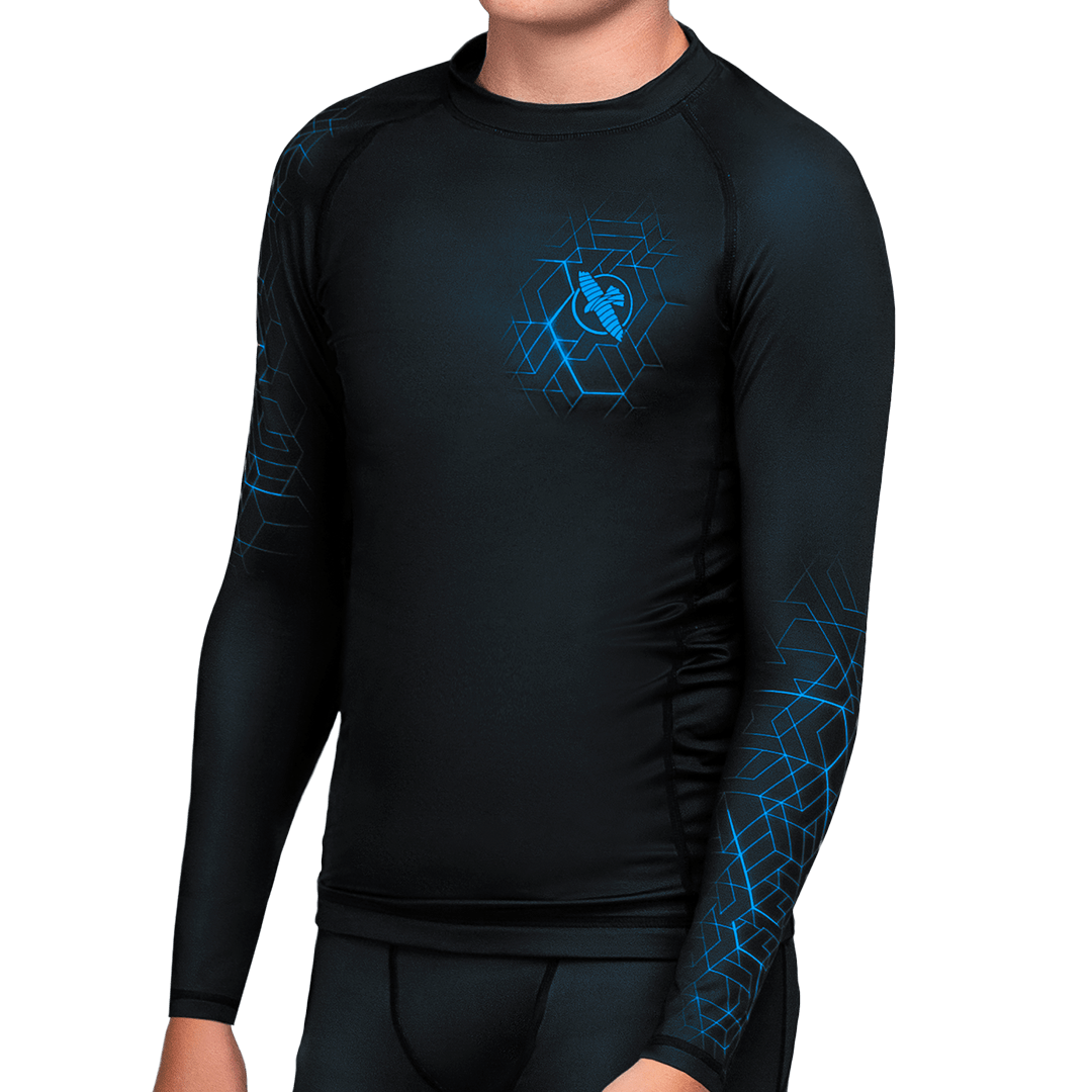 Hayabusa | Geo Long Sleeve Rash Guard - Youth - XTC Fitness - Exercise Equipment Superstore - Canada - Rash Guard