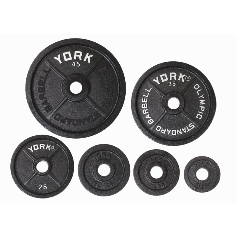 York Barbell | Olympic Plates - "Legacy" Precision Milled - XTC Fitness - Exercise Equipment Superstore - Canada - Calibrated Steel Plates