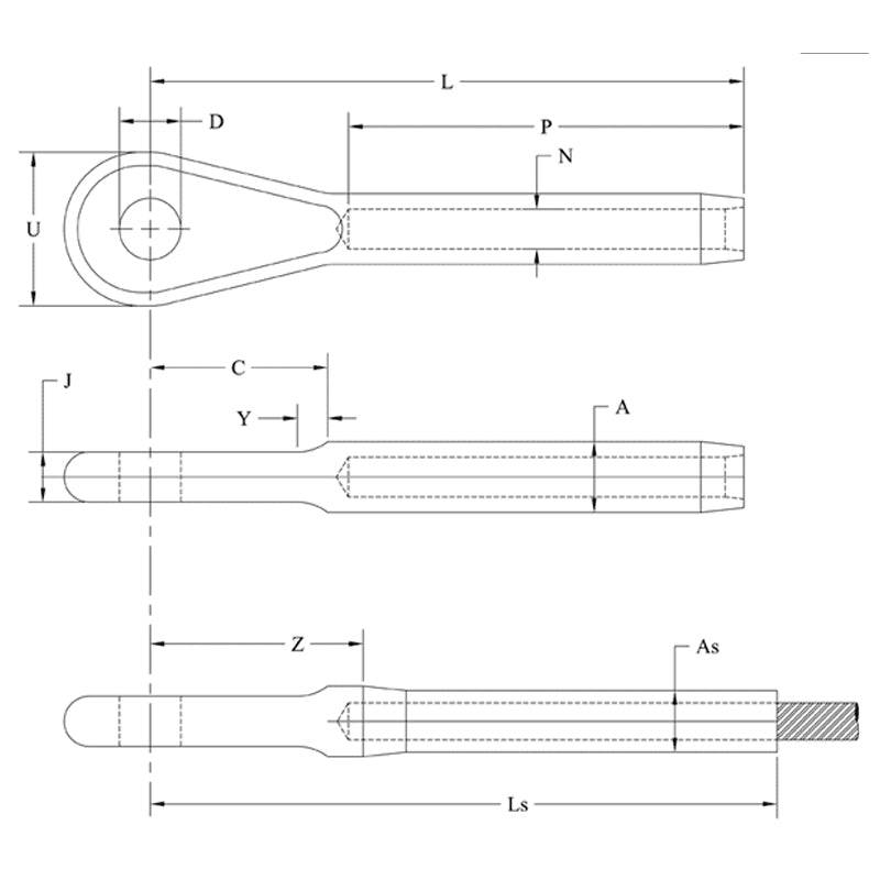 XTC Gear | Cable End - Stainless Steel Shank with Eye End - XTC Fitness - Exercise Equipment Superstore - Canada - Parts