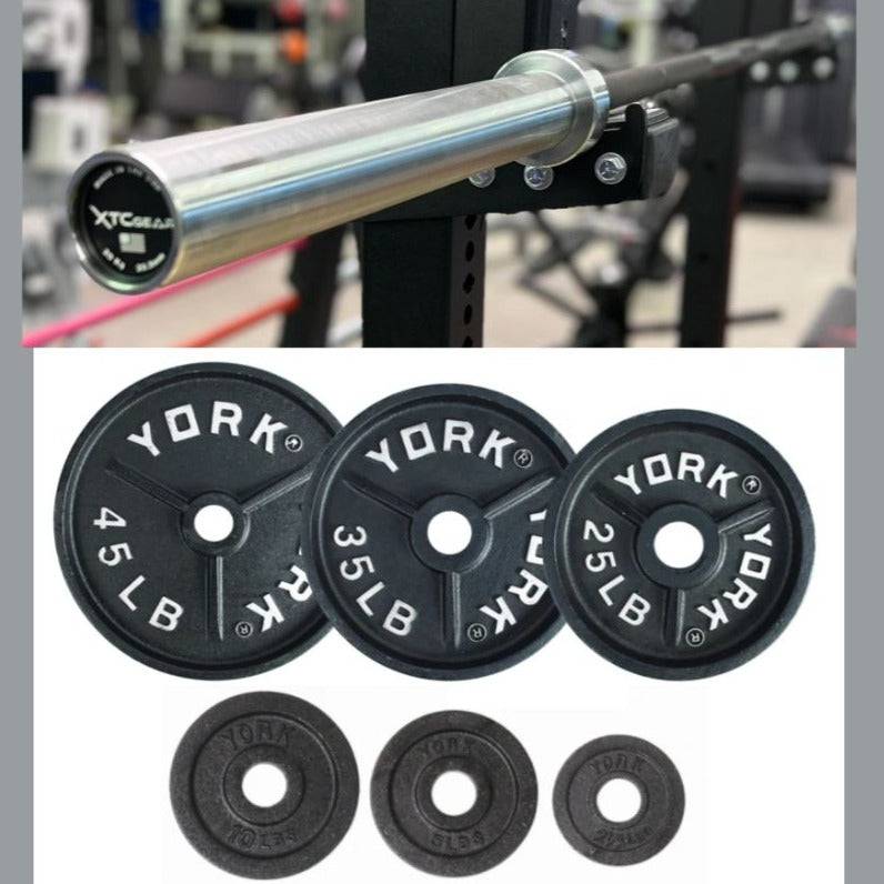 XTC Gear | Olympic Plate Set - 300Lb - Deep Dish - XTC Fitness - Exercise Equipment Superstore - Canada - Cast Iron Olympic Plates