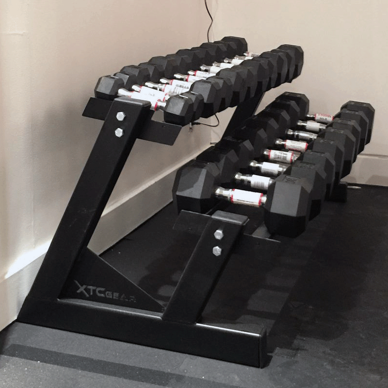 XTC Gear | X-Series Dumbbell Rack - 2 Tier - XTC Fitness - Exercise Equipment Superstore - Canada - Dumbbell Storage