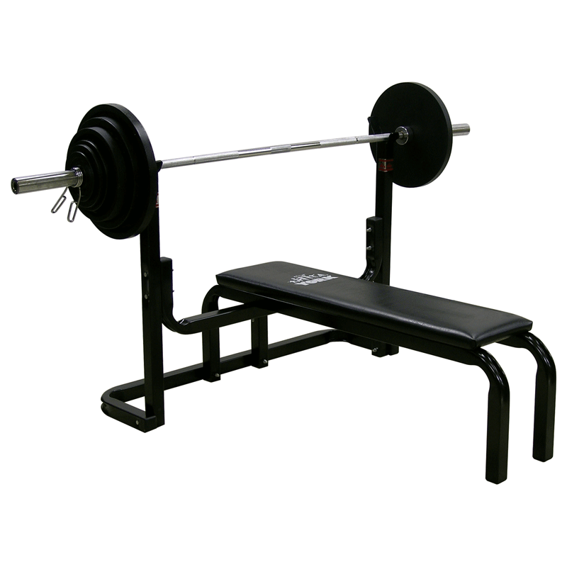 York Barbell 9201 Powerlifting Bench Press Workout Barbell System