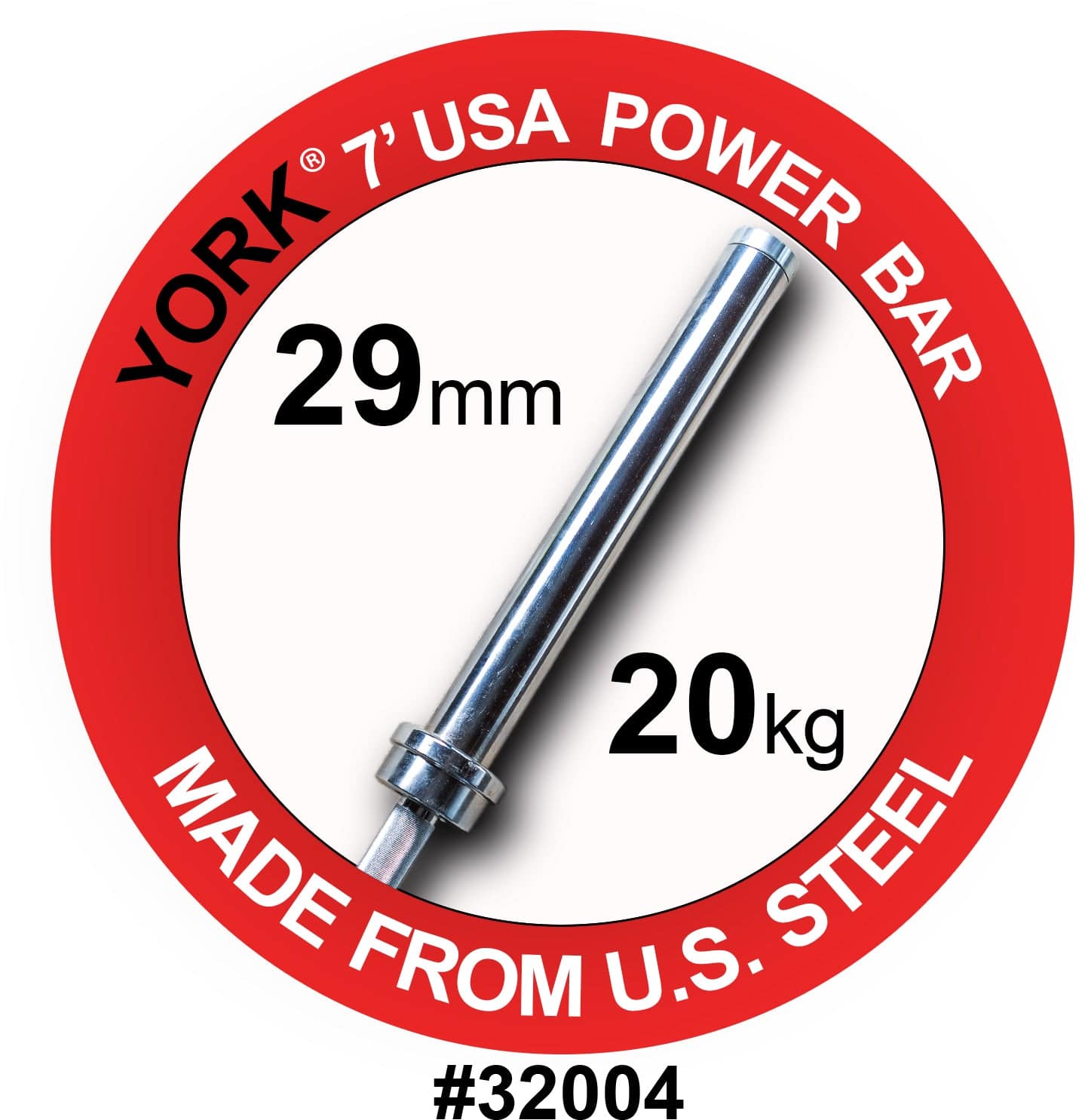 York Barbell | Men's Olympic Elite Power Bar - 29mm - XTC Fitness - Exercise Equipment Superstore - Canada - Powerlifting Barbell