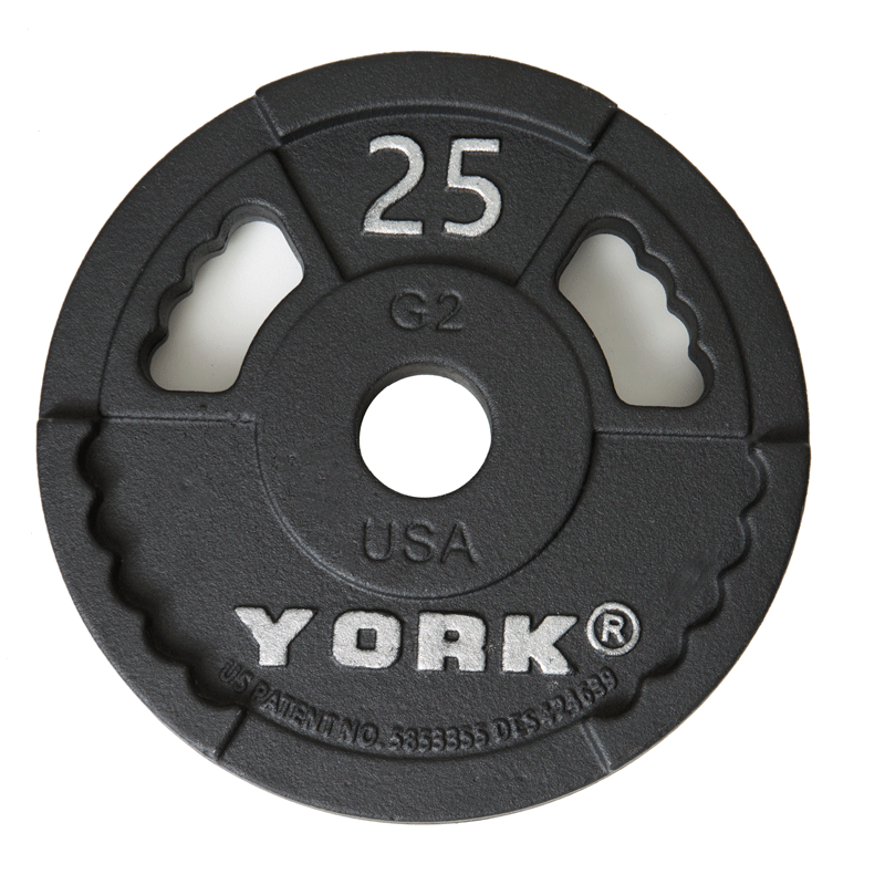 York Barbell | Olympic Plates - G-2 - XTC Fitness - Exercise Equipment Superstore - Canada - Cast Iron Olympic Plates