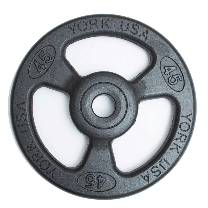 York Barbell | Olympic Plates - ISO-Grip Composite Steel - XTC Fitness - Exercise Equipment Superstore - Canada - Cast Iron Olympic Plates