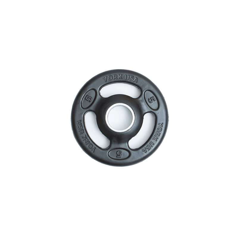 York Barbell | Olympic Plates - ISO-Grip Rubber Encased - XTC Fitness - Exercise Equipment Superstore - Canada - Rubber Coated Olympic Plates