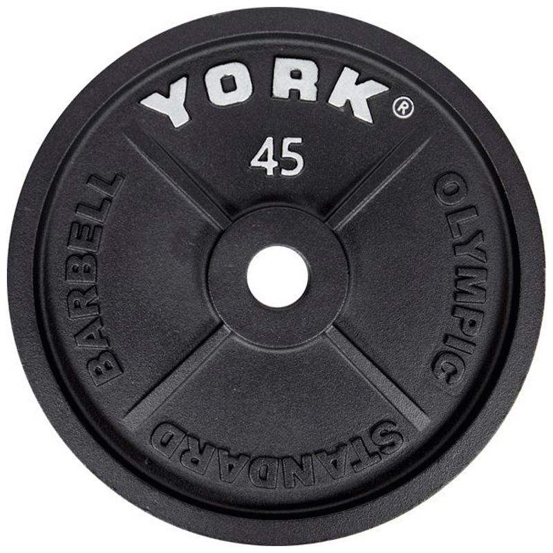 York Barbell | Olympic Plates - Standard - XTC Fitness - Exercise Equipment Superstore - Canada - Cast Iron Olympic Plates