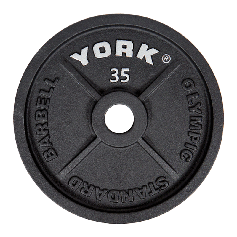 York Barbell | Olympic Plates - Standard - XTC Fitness - Exercise Equipment Superstore - Canada - Cast Iron Olympic Plates