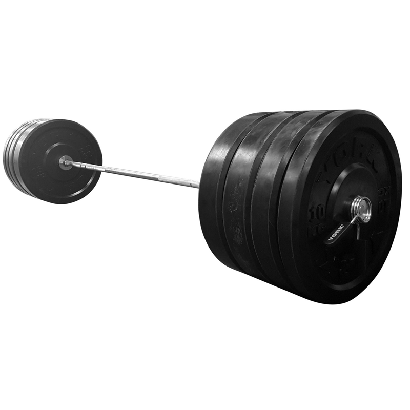 York Barbell | Solid Rubber Training Bumper Plates - Black - Kilos - XTC Fitness - Exercise Equipment Superstore - Canada - Training Bumper Plates