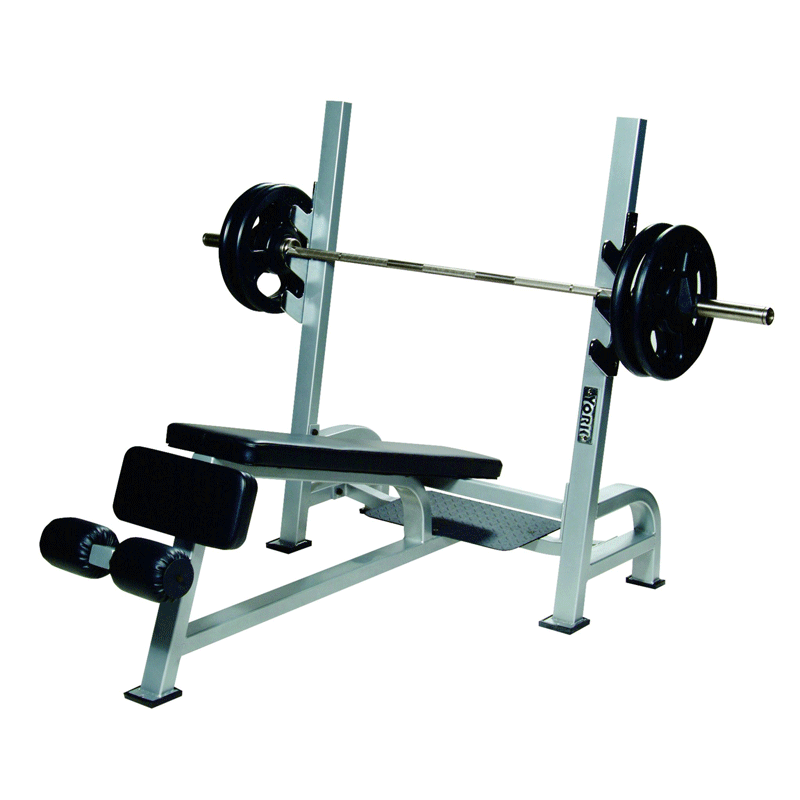 York Barbell | STS Olympic Decline Bench w/ Gun Racks - XTC Fitness - Exercise Equipment Superstore - Canada - Bench Press