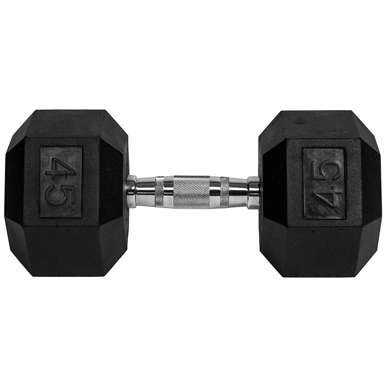 York Barbell | Dumbbells - Rubber Hex - CLEARANCE - XTC Fitness - Exercise Equipment Superstore - Canada - Rubber Coated Hex