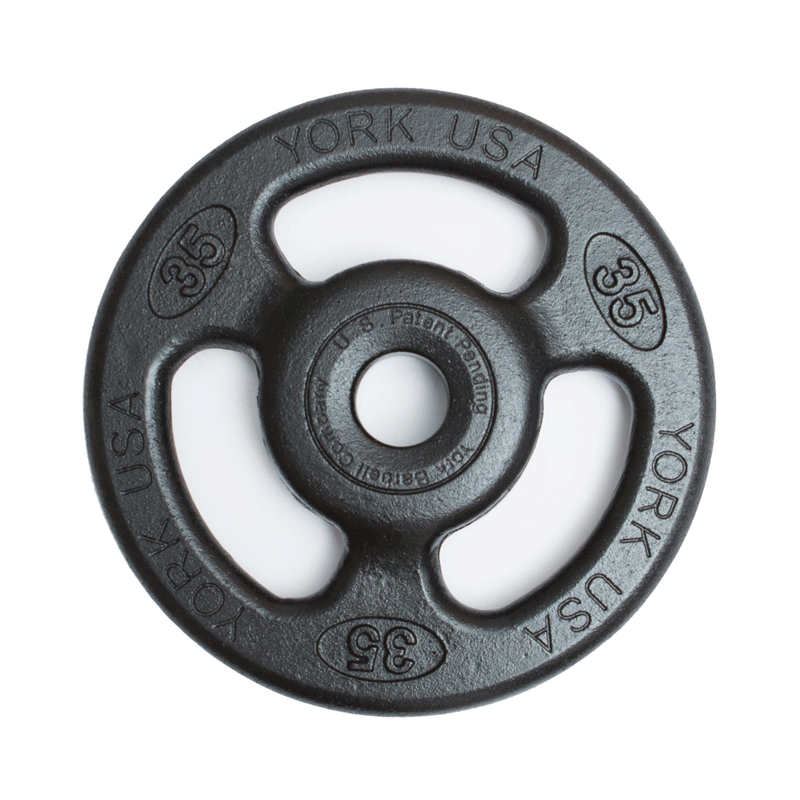 York Barbell | Olympic Plates - ISO-Grip Composite Steel - XTC Fitness - Exercise Equipment Superstore - Canada - Cast Iron Olympic Plates