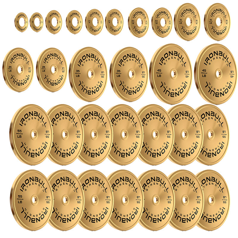 Iron Bull | Premium Gold Weight Plates - Pounds - XTC Fitness - Exercise Equipment Superstore - Canada - Calibrated Steel Plates
