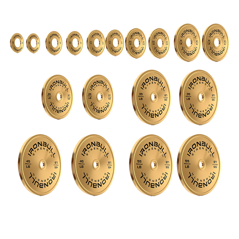 Iron Bull | Premium Gold Weight Plates - Pounds - XTC Fitness - Exercise Equipment Superstore - Canada - Calibrated Steel Plates