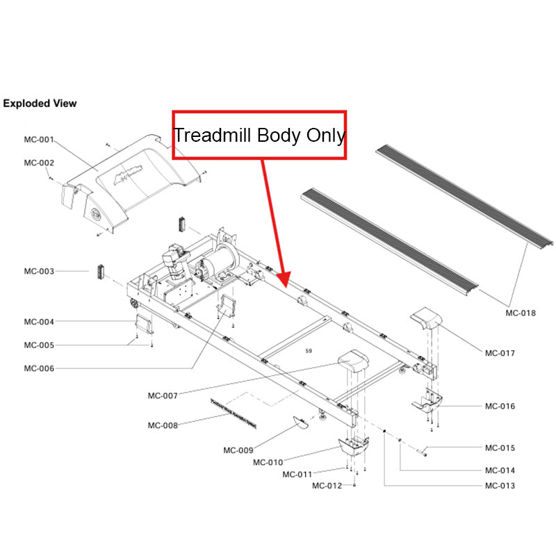 Life Fitness | T3 Treadmill Body - XTC Fitness - Exercise Equipment Superstore - Canada - Parts