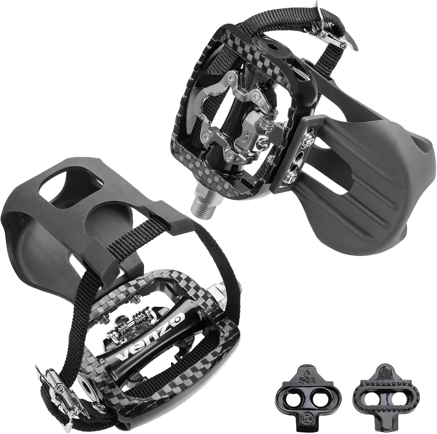 Venzo | Bike Toe Clips Cages & Pedals - Compatible with Shimano SPD - XTC Fitness - Exercise Equipment Superstore - Canada - Indoor Cycling Parts
