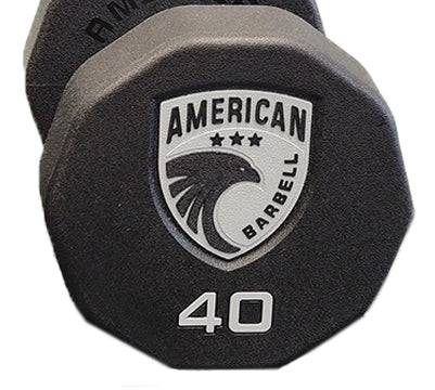 American Barbell | 10-Sided Urethane Dumbbells - XTC Fitness - Exercise Equipment Superstore - Canada - Urethane Coated Round