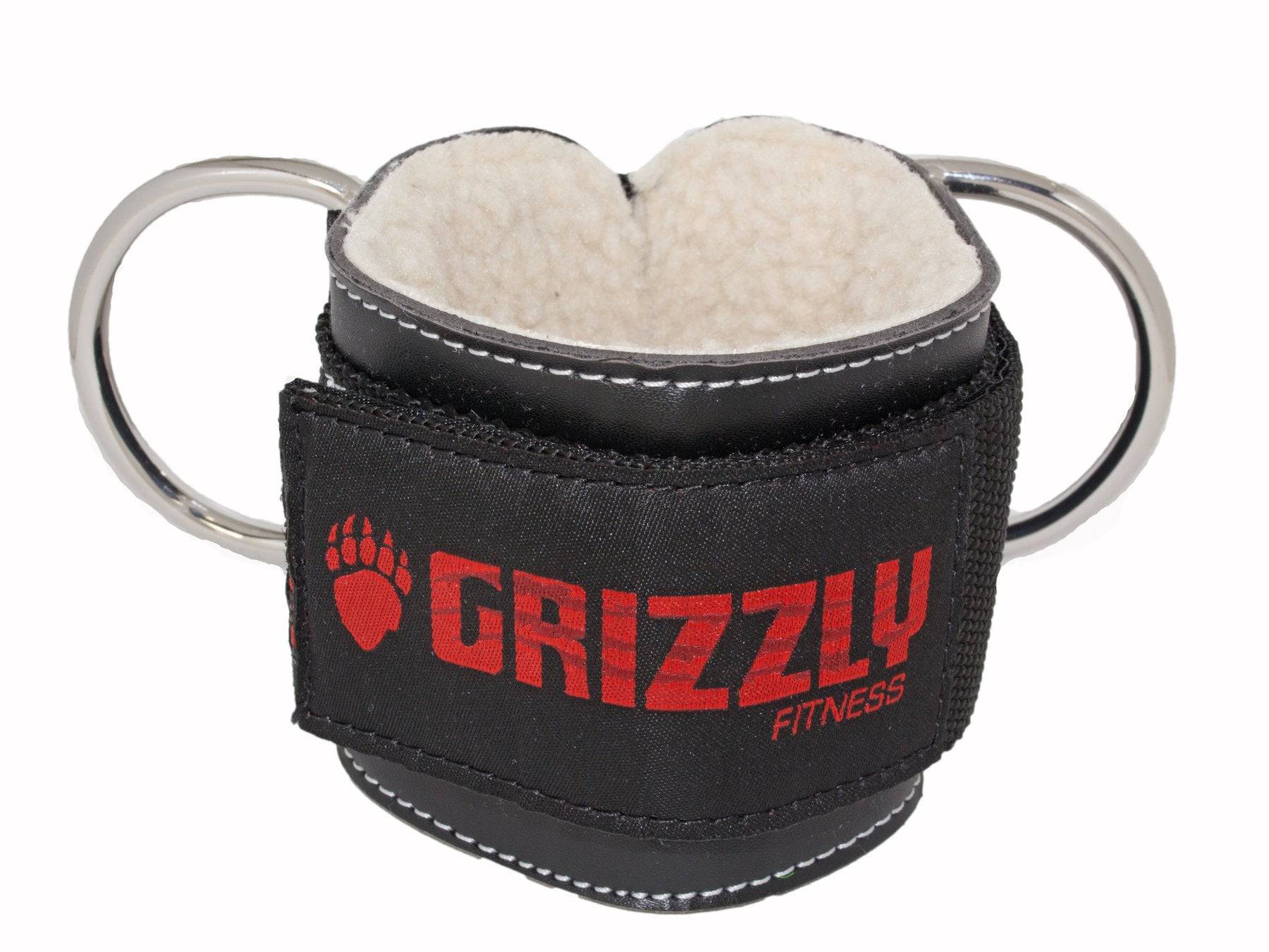 Grizzly Fitness | Leather Ankle Cuff Strap - 3" Wide - XTC Fitness - Exercise Equipment Superstore - Canada - Cable Attachment