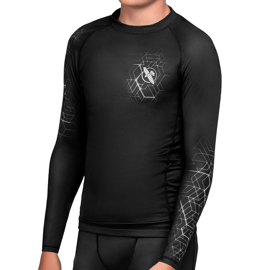 Hayabusa | Geo Long Sleeve Rash Guard - Youth - XTC Fitness - Exercise Equipment Superstore - Canada - Rash Guard