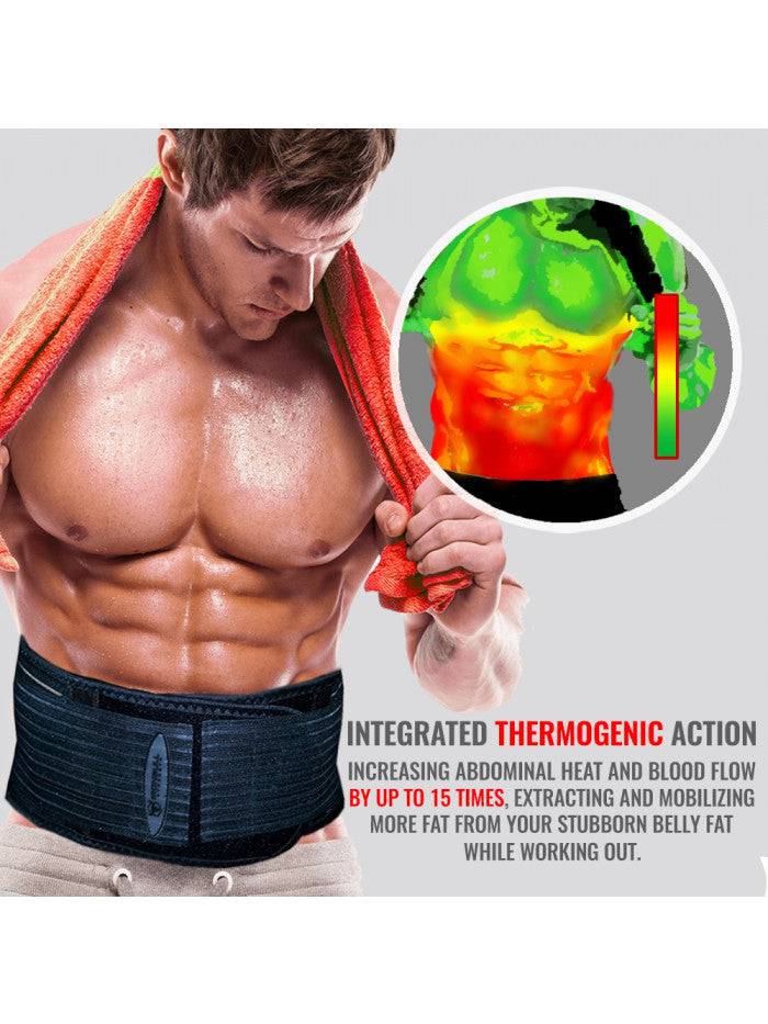 Iron Bull Strength Shred Belt V2 - Thermogenic Waist Trimmer for Men and  Women - Premium Fat Burning Belt with Weight Loss Technology - Ab Toning  Belt - Belly Fat Slimming Brace - (