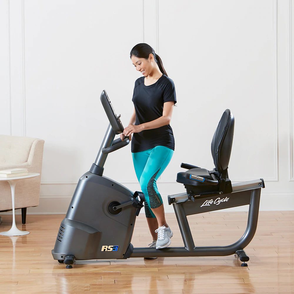 Life Fitness Recumbent Bike RS3 LifeCycle Step Through Home Workout