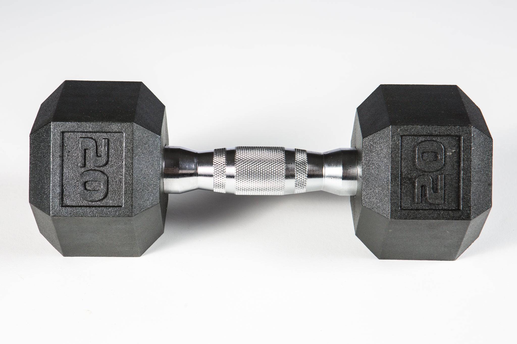 York Barbell | Dumbbell - Premium Poly Hex w/Chrome Ergo Handle - XTC Fitness - Exercise Equipment Superstore - Canada - PVC Coated Hex