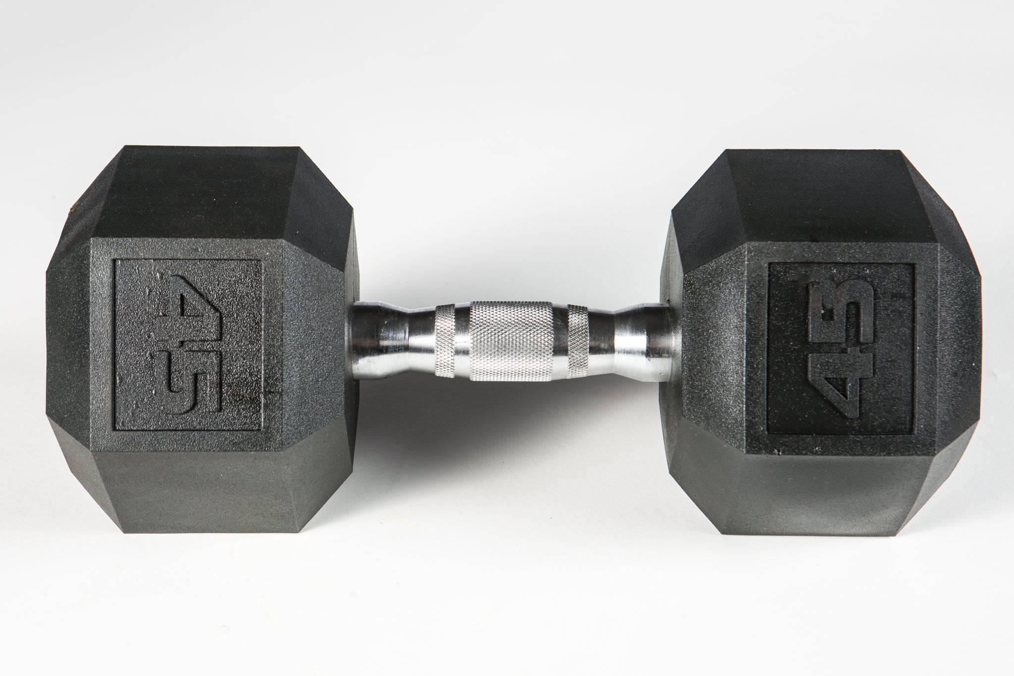 York Barbell | Dumbbell - Premium Poly Hex w/Chrome Ergo Handle - XTC Fitness - Exercise Equipment Superstore - Canada - PVC Coated Hex