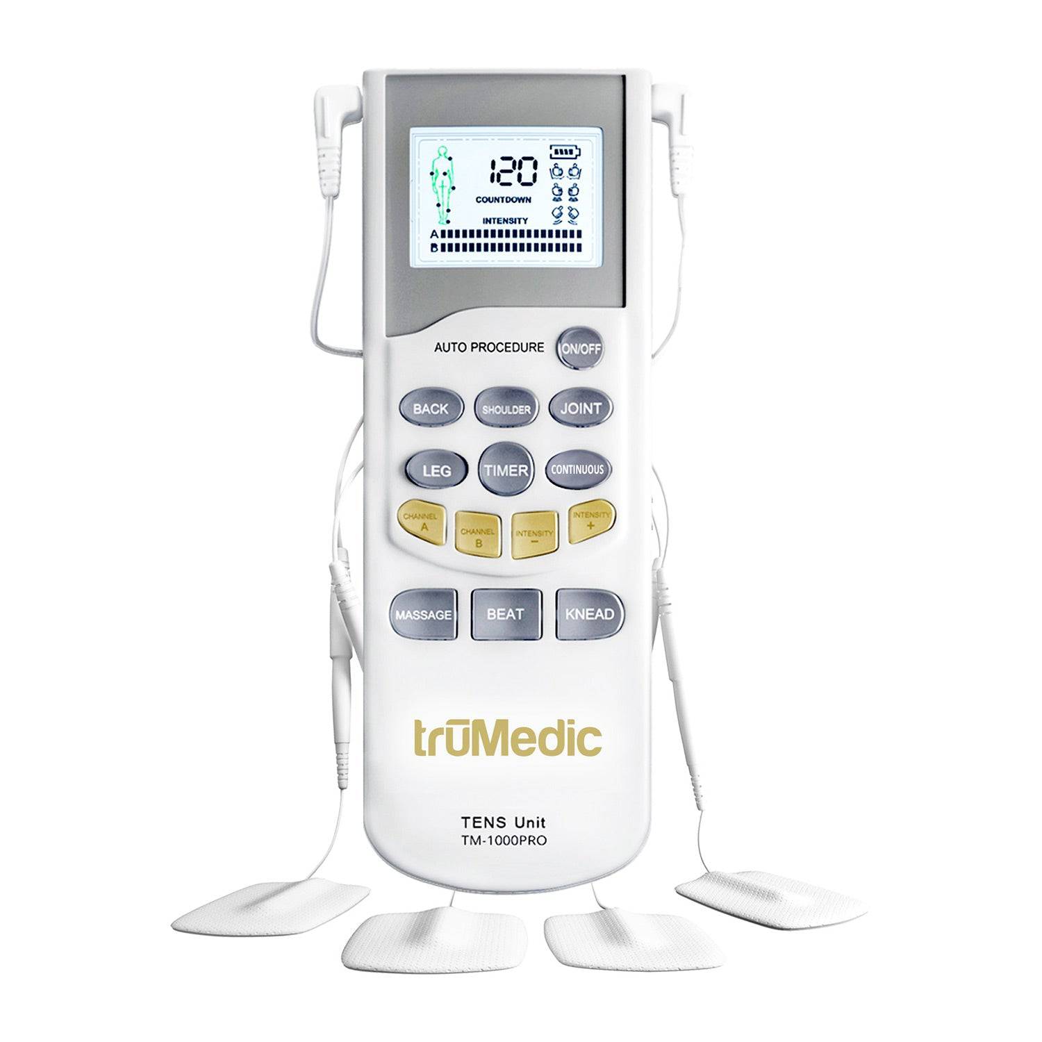truMedic | TM-1000 PRO Deluxe TENS Unit Electronic Pulse Massager - XTC Fitness - Exercise Equipment Superstore - Canada - Electric Massagers
