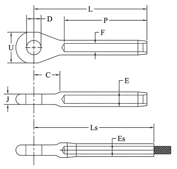 XTC Gear | Cable End - Marine Eye End: EY1x - XTC Fitness - Exercise Equipment Superstore - Canada - Parts