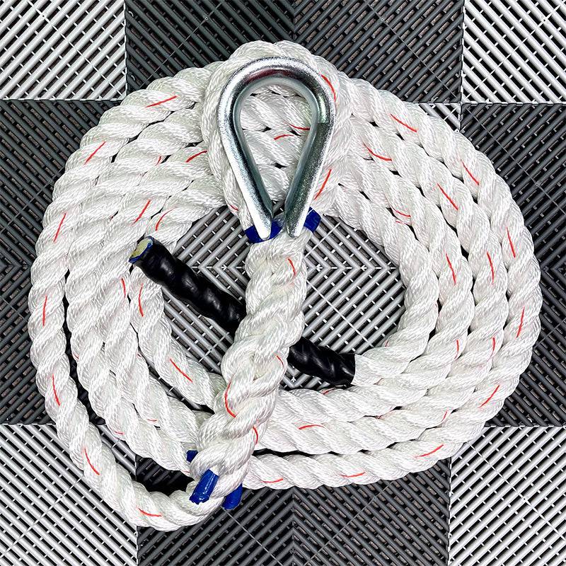 XTC Gear | Climbing Rope - White w/Red Tracer - 1.5in Thick - XTC Fitness - Exercise Equipment Superstore - Canada - Climbing Rope