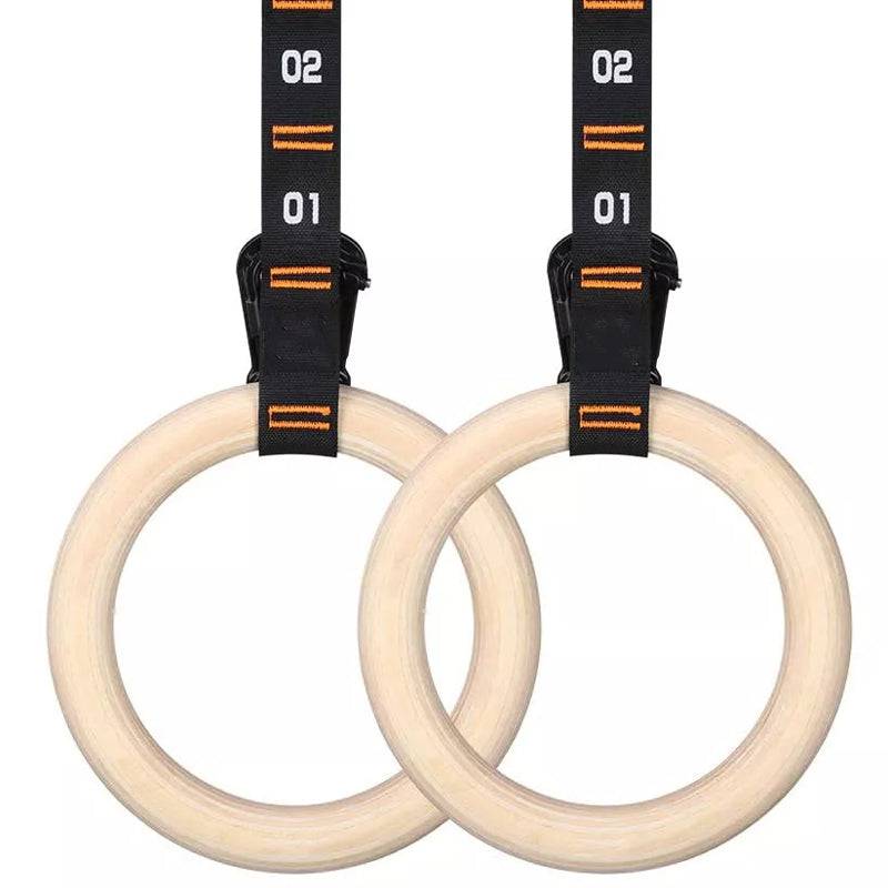 XTC Gear | X-Series Wood Gymnastic Rings w/Straps - 1.25" - Pair - XTC Fitness - Exercise Equipment Superstore - Canada - Gym Rings