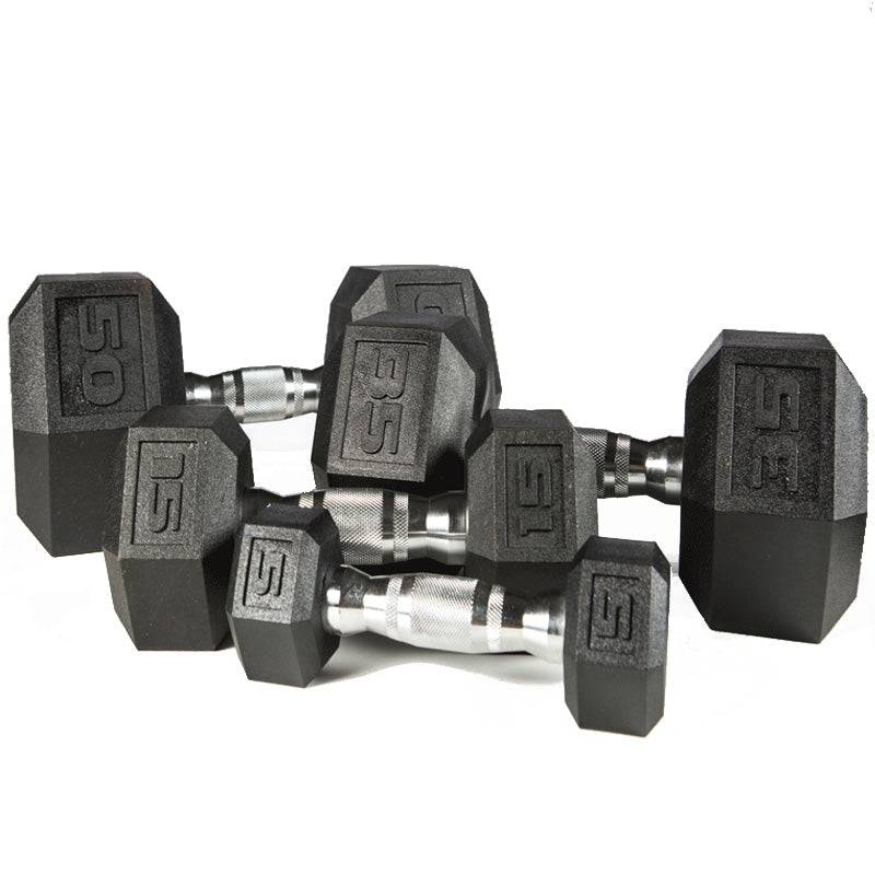 York Barbell | Dumbbell - Premium Poly Hex w/Chrome Ergo Handle - XTC Fitness - Exercise Equipment Superstore - Canada - PVC Coated Hex