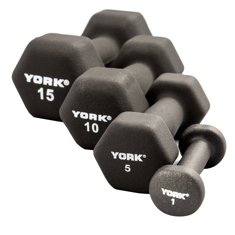 York Barbell | Dumbbells - Hex Neoprene - XTC Fitness - Exercise Equipment Superstore - Canada - Neoprene Hex