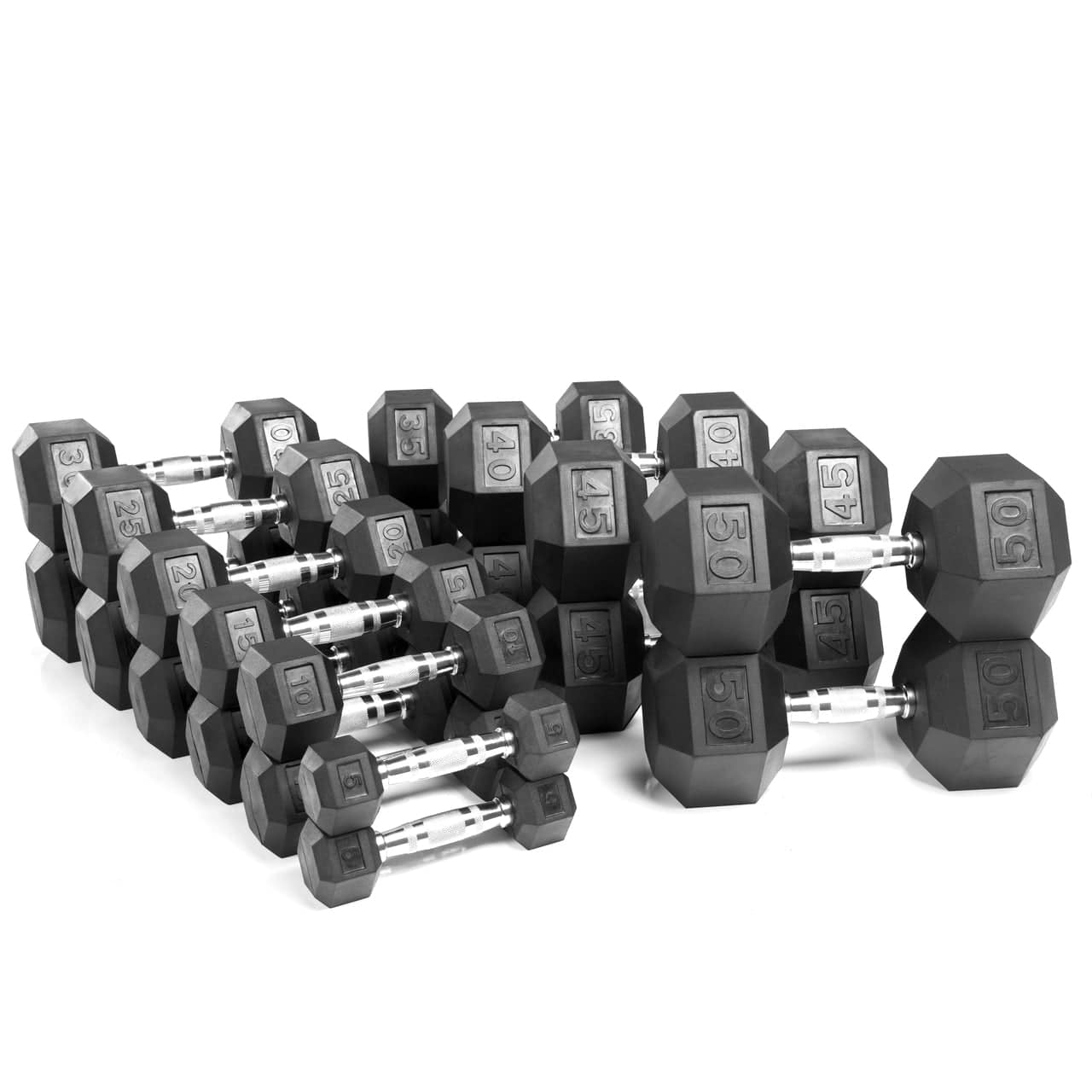 York Barbell | Dumbbells - Rubber Hex - XTC Fitness - Exercise Equipment Superstore - Canada - Rubber Coated Hex