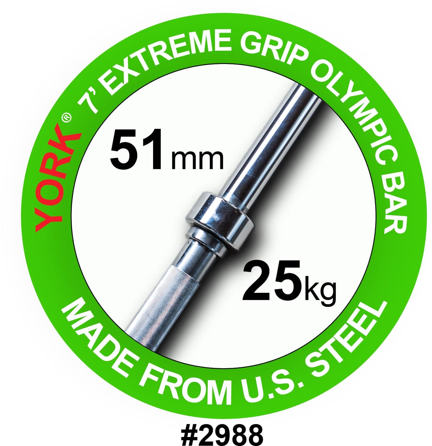 York Barbell | "Extreme" Hercules Fat Grip Bar - 7ft - XTC Fitness - Exercise Equipment Superstore - Canada - Multi-Purpose Barbell