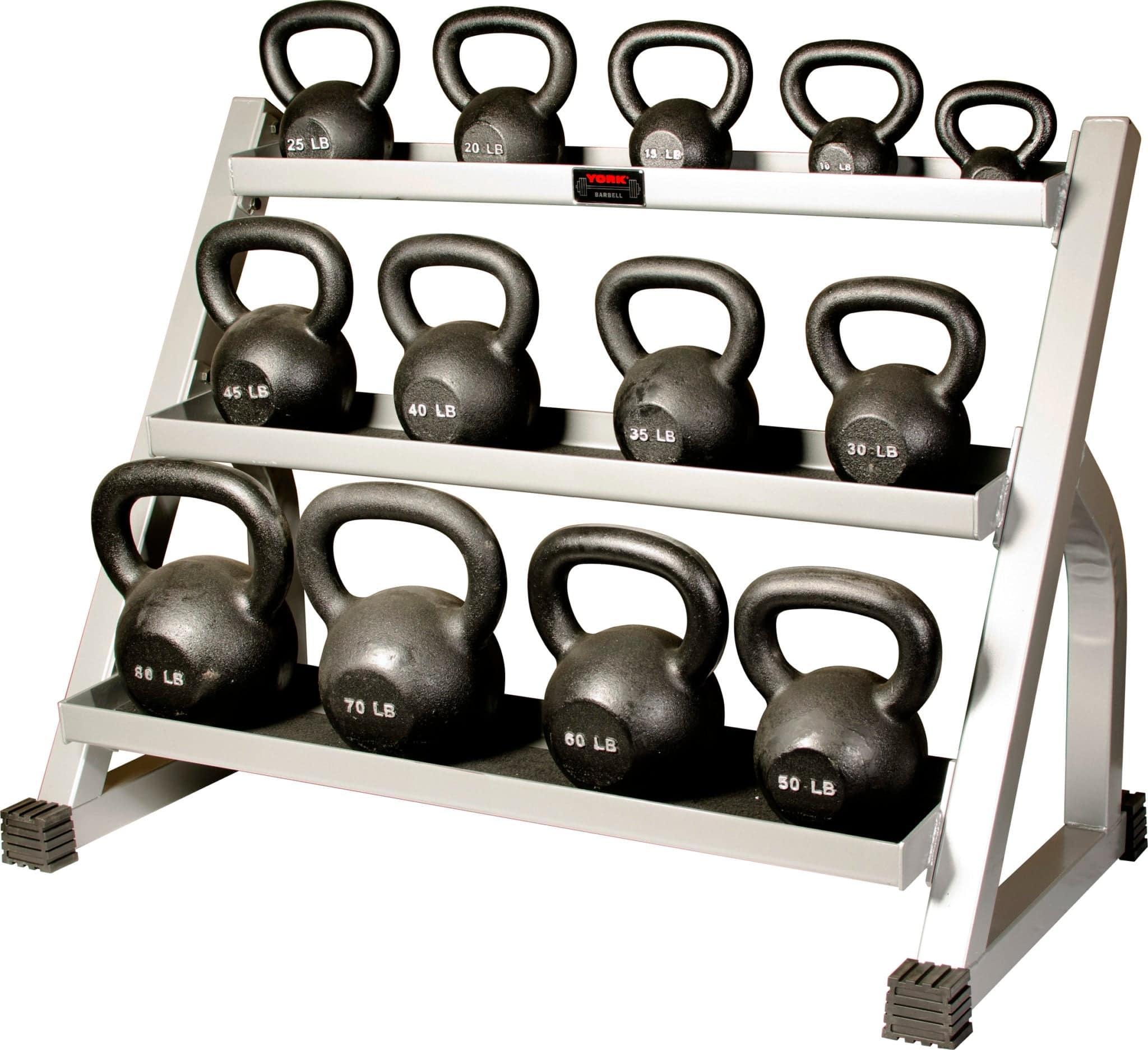 York Barbell | Kettlebell Stands - 3 Tier - XTC Fitness - Exercise Equipment Superstore - Canada - Kettlebell Storage