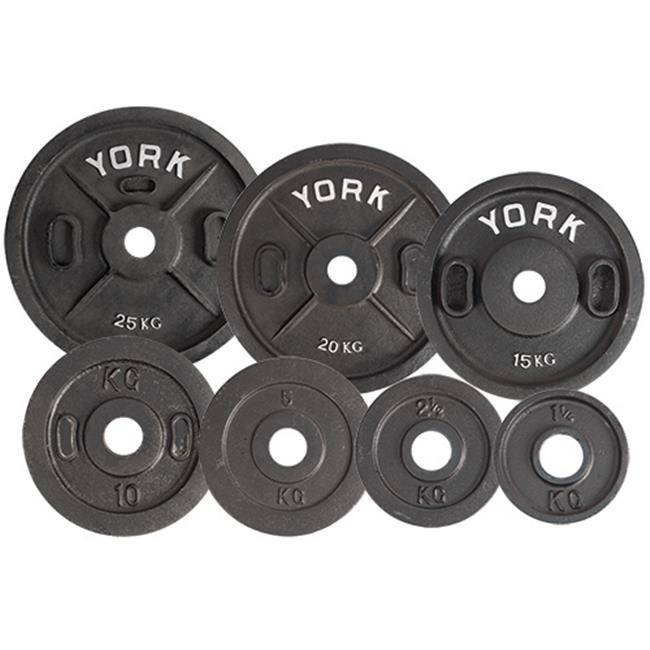 York Barbell | Olympic Plates - Calibrated (Kilos) - Scratch/Dent - XTC Fitness - Exercise Equipment Superstore - Canada - Cast Iron Olympic Plates