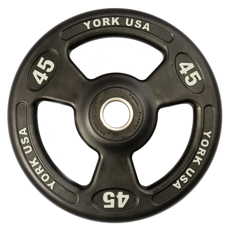 York Barbell | Olympic Plates - ISO-Grip Urethane Encased - XTC Fitness - Exercise Equipment Superstore - Canada - Urethane Coated Olympic Plates