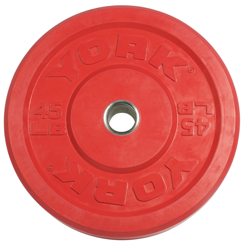 York Barbell | Solid Rubber Training Bumper Plates - Color - Pounds - XTC Fitness - Exercise Equipment Superstore - Canada - Training Bumper Plates