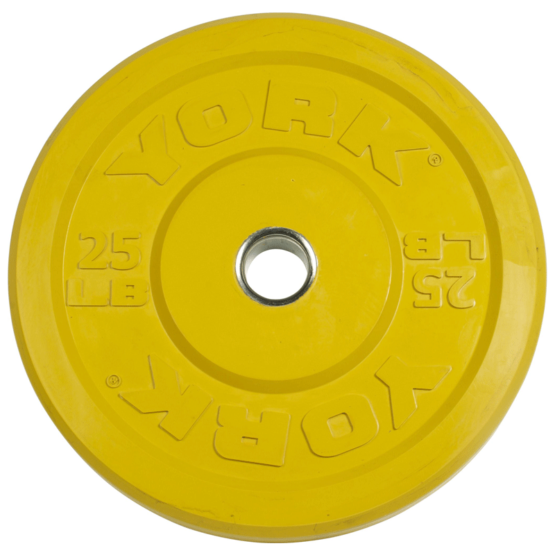 York Barbell | Solid Rubber Training Bumper Plates - Color - Pounds - XTC Fitness - Exercise Equipment Superstore - Canada - Training Bumper Plates