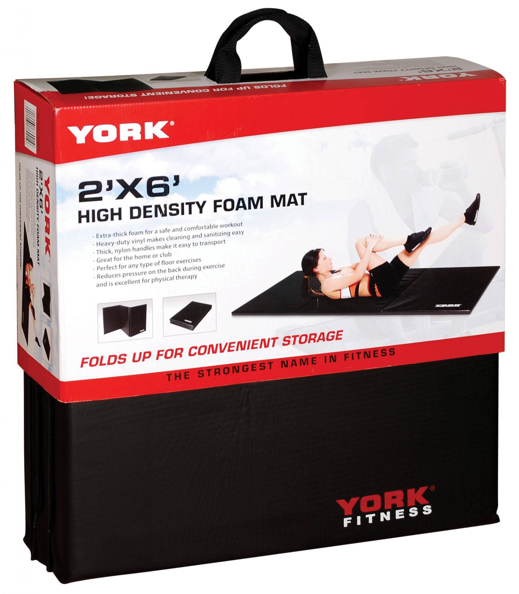 York Barbell | Ultimate Folding Mat - 2' x 6' x 2" - XTC Fitness - Exercise Equipment Superstore - Canada - Exercise Mat