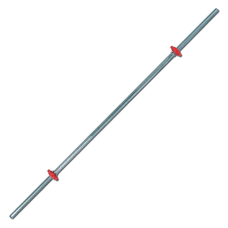 York Barbell | Tubular Spin Lock Barbell w/ Red Collars - 5 1/2ft - XTC Fitness - Exercise Equipment Superstore - Canada - 1" Standard Barbell